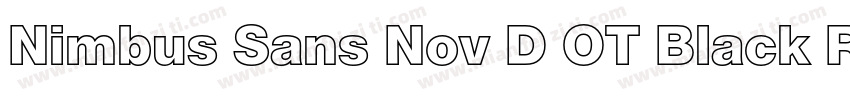 Nimbus Sans Nov D OT Black Regular字体转换